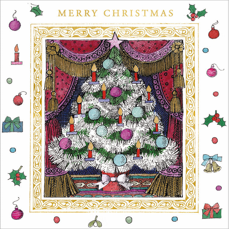 Woodmansterne - Vintage Christmas Tree X8