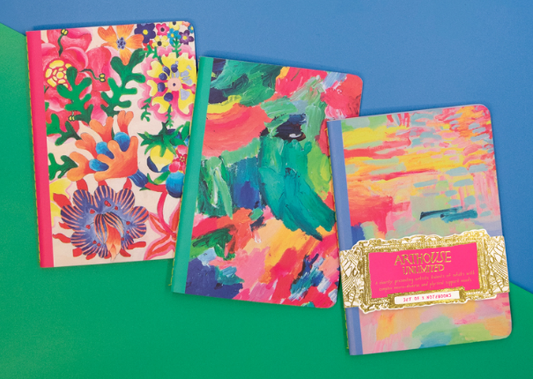Arthouse Unlimited - Set of 3 A6 Notebooks - Colour Sugar