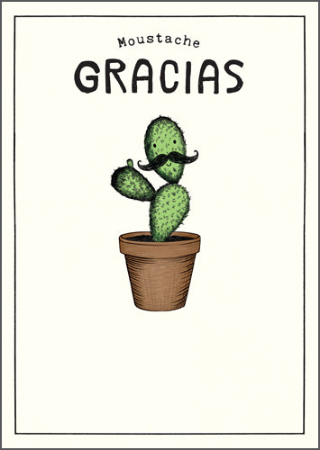 Etched - Moustache Gracias