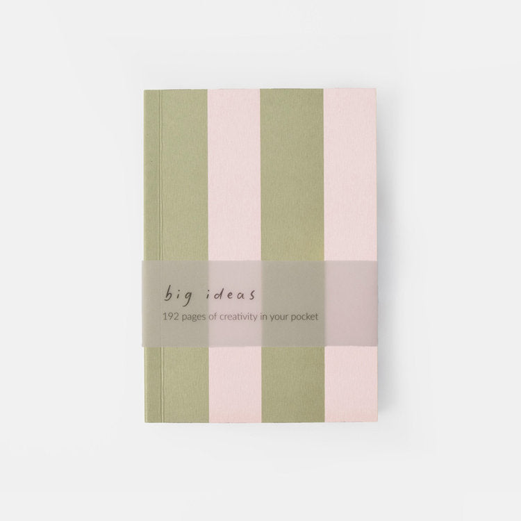 Caroline Gardner - Pink/Green A6 Thin Softback NtBk