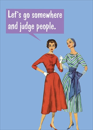 Judge people
